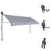 Copertină retractabilă manual cu LED, albastru & alb, 350 cm - WALTI WALTI