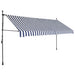 Copertină retractabilă manual cu LED, albastru & alb, 400 cm - WALTI WALTI