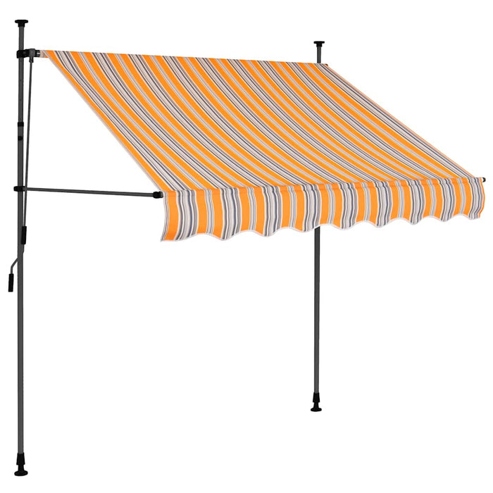 Copertină retractabilă manual cu LED, galben & albastru, 150 cm - WALTI WALTI
