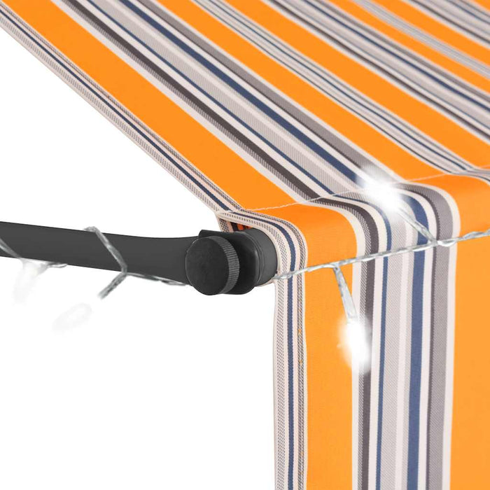 Copertină retractabilă manual cu LED, galben & albastru, 150 cm - WALTI WALTI