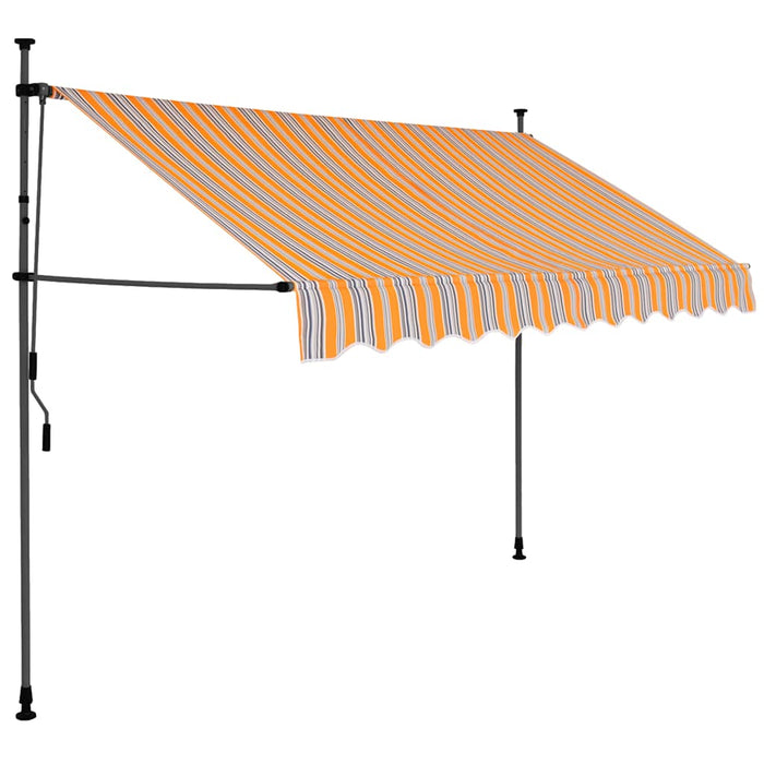 Copertină retractabilă manual cu LED, galben & albastru, 300 cm - WALTI WALTI