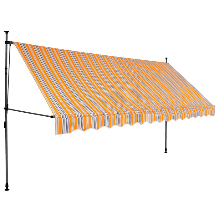 Copertină retractabilă manual cu LED, galben & albastru, 400 cm - WALTI WALTI