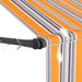 Copertină retractabilă manual cu LED, galben & albastru, 400 cm - WALTI WALTI
