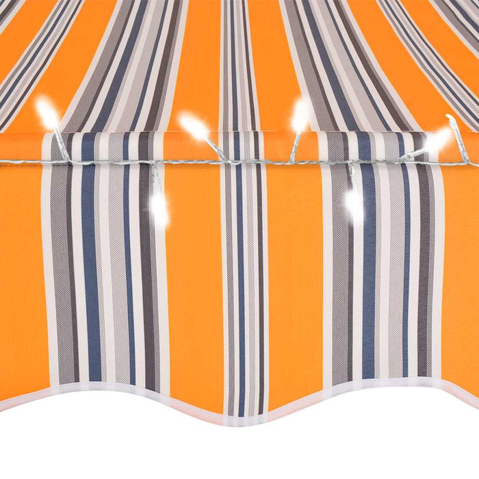 Copertină retractabilă manual cu LED, galben & albastru, 400 cm - WALTI WALTI
