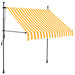 Copertină retractabilă manual cu LED, alb & portocaliu, 100 cm - WALTI WALTI