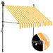 Copertină retractabilă manual cu LED, alb & portocaliu, 150 cm - WALTI WALTI