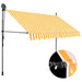Copertină retractabilă manual cu LED, alb & portocaliu, 300 cm - WALTI WALTI