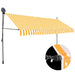 Copertină retractabilă manual cu LED, alb & portocaliu, 350 cm - WALTI WALTI