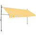Copertină retractabilă manual cu LED, alb & portocaliu, 400 cm - WALTI WALTI