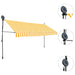 Copertină retractabilă manual cu LED, alb & portocaliu, 400 cm - WALTI WALTI