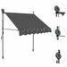 Copertină retractabilă manual cu LED, antracit, 100 cm - WALTI WALTI