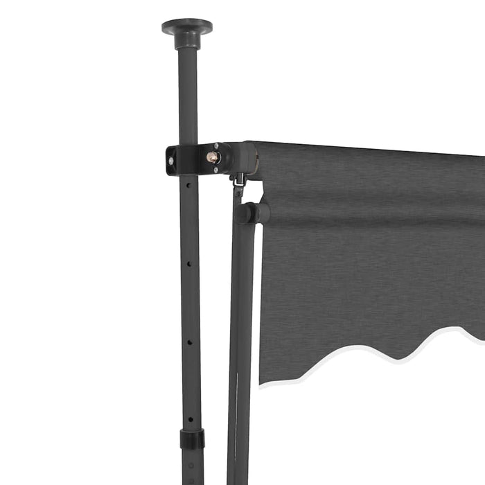 Copertină retractabilă manual cu LED, antracit, 100 cm - WALTI WALTI