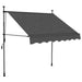 Copertină retractabilă manual cu LED, antracit, 150 cm - WALTI WALTI