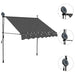 Copertină retractabilă manual cu LED, antracit, 150 cm - WALTI WALTI