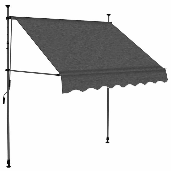 Copertină retractabilă manual cu LED, antracit, 200 cm - WALTI WALTI