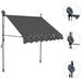 Copertină retractabilă manual cu LED, antracit, 200 cm - WALTI WALTI