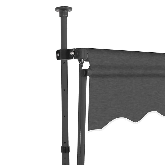 Copertină retractabilă manual cu LED, antracit, 200 cm - WALTI WALTI