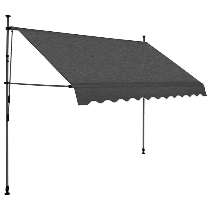 Copertină retractabilă manual cu LED, antracit, 250 cm - WALTI WALTI