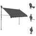 Copertină retractabilă manual cu LED, antracit, 250 cm - WALTI WALTI