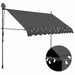 Copertină retractabilă manual cu LED, antracit, 300 cm - WALTI WALTI