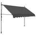 Copertină retractabilă manual cu LED, antracit, 300 cm - WALTI WALTI