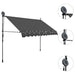 Copertină retractabilă manual cu LED, antracit, 300 cm - WALTI WALTI
