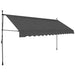 Copertină retractabilă manual cu LED, antracit, 350 cm - WALTI WALTI