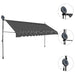 Copertină retractabilă manual cu LED, antracit, 350 cm - WALTI WALTI