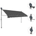 Copertină retractabilă manual cu LED, antracit, 400 cm - WALTI WALTI
