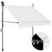 Copertină retractabilă manual cu LED, crem, 100 cm - WALTI WALTI