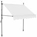 Copertină retractabilă manual cu LED, crem, 100 cm - WALTI WALTI