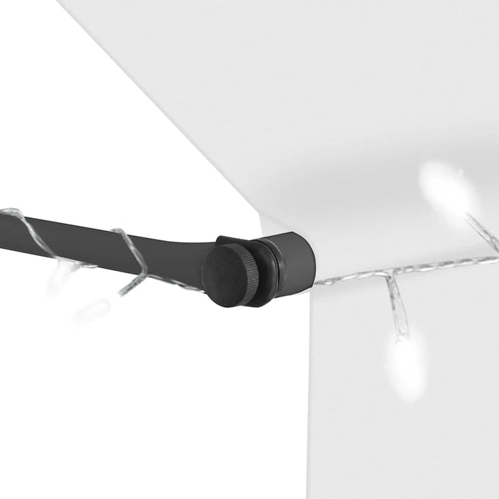 Copertină retractabilă manual cu LED, crem, 100 cm - WALTI WALTI