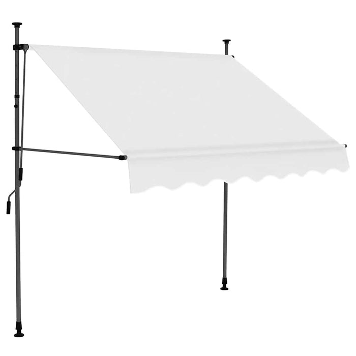 Copertină retractabilă manual cu LED, crem, 150 cm - WALTI WALTI