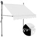 Copertină retractabilă manual cu LED, crem, 200 cm - WALTI WALTI