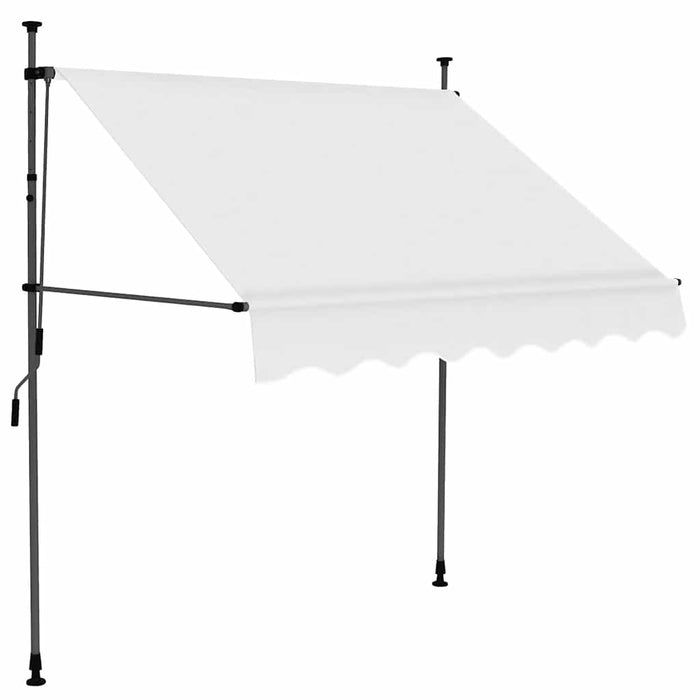 Copertină retractabilă manual cu LED, crem, 200 cm - WALTI WALTI