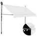 Copertină retractabilă manual cu LED, crem, 250 cm - WALTI WALTI