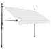 Copertină retractabilă manual cu LED, crem, 250 cm - WALTI WALTI