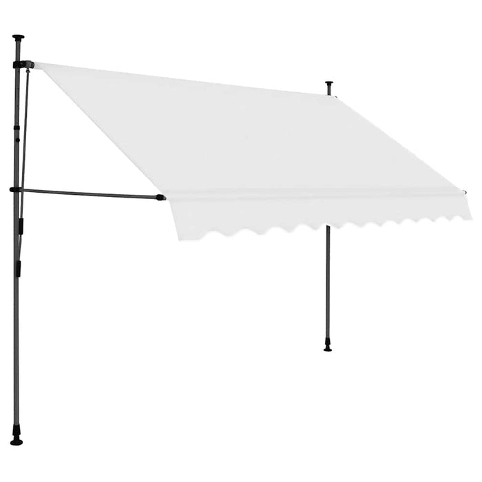 Copertină retractabilă manual cu LED, crem, 300 cm - WALTI WALTI