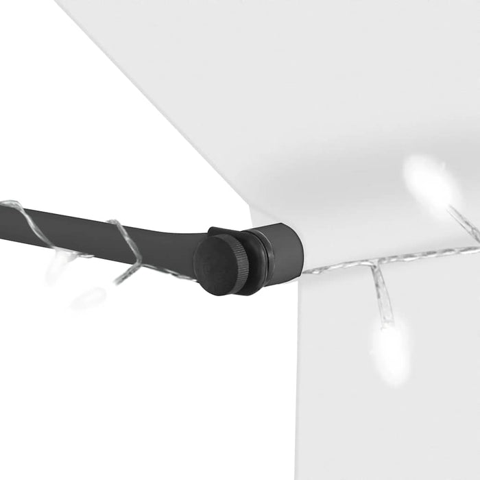 Copertină retractabilă manual cu LED, crem, 300 cm - WALTI WALTI
