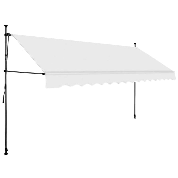 Copertină retractabilă manual cu LED, crem, 350 cm - WALTI WALTI