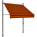 Copertină retractabilă manual cu LED, portocaliu & maro, 150 cm - WALTI WALTI