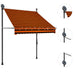 Copertină retractabilă manual cu LED, portocaliu & maro, 150 cm - WALTI WALTI