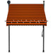 Copertină retractabilă manual cu LED, portocaliu & maro, 150 cm - WALTI WALTI