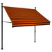 Copertină retractabilă manual cu LED, portocaliu & maro, 200 cm - WALTI WALTI