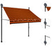Copertină retractabilă manual cu LED, portocaliu & maro, 200 cm - WALTI WALTI
