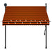 Copertină retractabilă manual cu LED, portocaliu & maro, 200 cm - WALTI WALTI