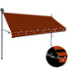 Copertină retractabilă manual cu LED, portocaliu & maro, 300 cm - WALTI WALTI