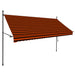 Copertină retractabilă manual cu LED, portocaliu & maro, 300 cm - WALTI WALTI