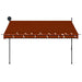 Copertină retractabilă manual cu LED, portocaliu & maro, 300 cm - WALTI WALTI