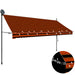 Copertină retractabilă manual cu LED, portocaliu & maro, 350 cm - WALTI WALTI